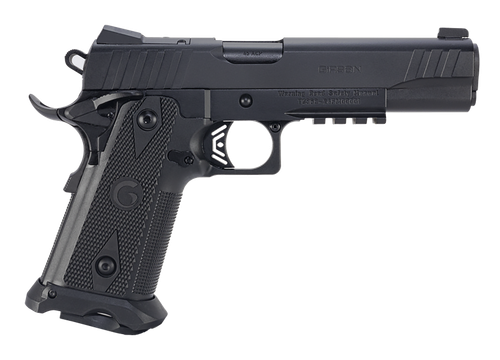 EAA 395040 Witness2311  45 ACP 11+1 5" Black Barrel, Black Serrated Slide & Polymer Frame w/Picatinny Rail & Beavertail Black Checkered Polymer Grips