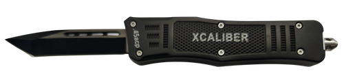 Xcaliber Knife Company  45 ACP  3.25" OTF Tanto Plain Black 440C SS Blade, 4.64" Steel Handle