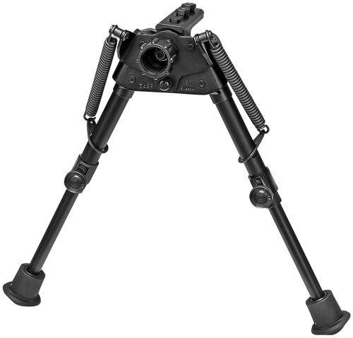 Harris Bipods S-BR2M-LOK Swivel BR M-LOK, 6-9", Black Steel/Aluminum, Self-Leveling Legs, Rubber Feet