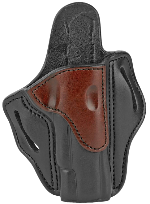 1791 Gunleather BH1BLBR BH1  OWB 01 Brown on Black Leather Belt Slide Fits 4-5" 1911
