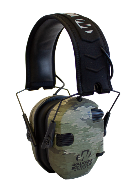Walker's GWPDRSEMAIX Razor PRO Digital Electronic Muff Polymer 23 dB Over the Head ATACS-IX Camo/Black Adult