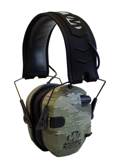 Walker's GWPDRSEMAIX Razor PRO Digital Electronic Muff Polymer 23 dB Over the Head ATACS-IX Camo/Black Adult
