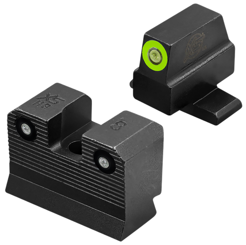 XS Sights SIR203P6G R3D 2.0 Night Sight Set Green Tritium Fron/ Black Oxide Frame, Fits Sig/Springfield/FN 509