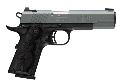 Browning 051992492 1911 Black Label Full Size Frame 380 ACP 8+1 4.25" Matte Stainless Steel Barrel, Northern Lights Cerakote Serrated Steel Slide, Matte Black Polymer Frame, Black Polymer Grip