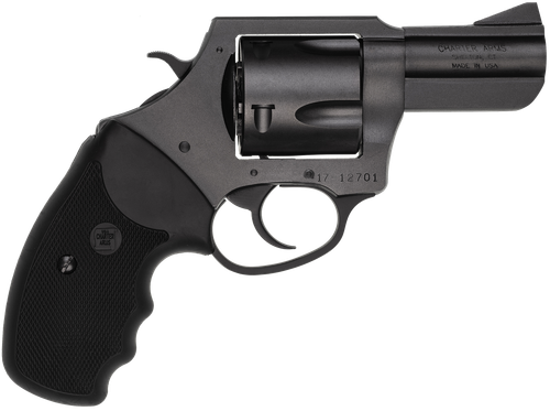 Charter Arms 64520 Pitbull  45 ACP, 5 Shot 2.50" Black Nitride Steel Barrel, Cylinder & Frame w/Black Finger Grooved Rubber Grip