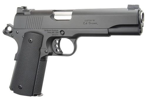 Ed Brown SF18G4 Special Forces Gen4 45 ACP 7+1 5" Stainless Steel Barrel, Stealth Gray Serrated Carbon Steel Slide, Stealth Gray Stainless Steel Frame w/Beavertail, Black VZ Grip, Right Hand