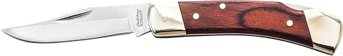 Uncle Henry LB5CP LB5 Smokey II Folding Clip Point Plain Stainless Steel Blade 3.70" Wood Handle Includes Sheath