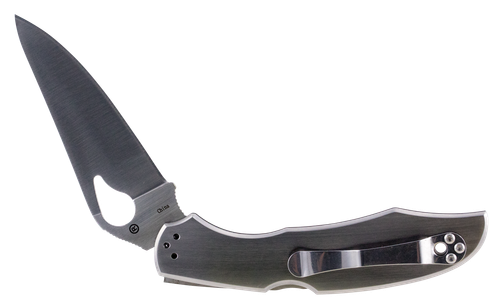 Spyderco BY03P2 Byrd Cara Cara 2 3.75" Folding Spear Point Plain 8Cr13MoV SS Blade Stainless Steel Handle Includes Pocket Clip
