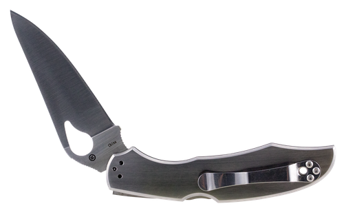 Spyderco BY03P2 Byrd Cara Cara 2 3.75" Folding Spear Point Plain 8Cr13MoV SS Blade Stainless Steel Handle Includes Pocket Clip