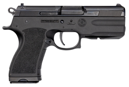 FK Brno US TMTPSDC PSD  Compact Frame 7.5 FK 14+1 4.30" Black Nitride Tilting Steel Barrel, Dark Gray Nitride Steel Optic Cut/Serrated Slide, Black Polymer Frame w/Accessory Rail, Textured Grip