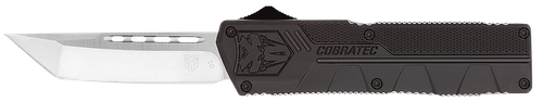 CobraTec Knives BCTLWTNS Lightweight  3.25" OTF Tanto Plain D2 Steel Blade/Black Aluminum Handle Includes Pocket Clip