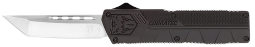 CobraTec Knives BCTLWTNS Lightweight  3.25" OTF Tanto Plain D2 Steel Blade/Black Aluminum Handle Includes Pocket Clip