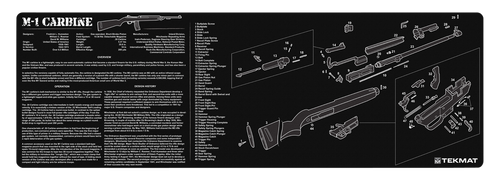 TekMat TEKR36M1CARB M1 Carbine Cleaning Mat Black/White Rubber 12"x36" M1 Carbine Parts Diagram
