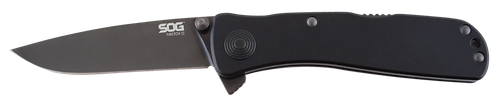 S.O.G SOGTWI12CP Twitch II 2.65" Folding Plain Black Hardcased TiCN AUS-8A SS Blade Black Anodized Aluminum Handle Includes Pocket Clip