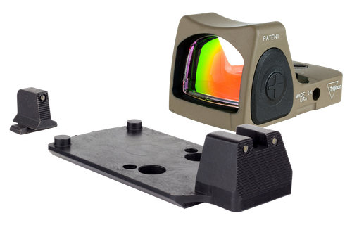 Trijicon 700816 RMR Dual Defense Cerakote Black/FDE 1x 3.25 MOA Red Dot Reticle Fits Sig Sauer M17/18