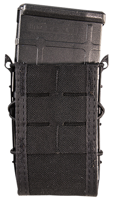 High Speed Gear 41TA00BK TACO Duty Single Rifle Mag Pouch, Black Nylon with MOLLE Exterior, Fits MOLLE & 2" Belt