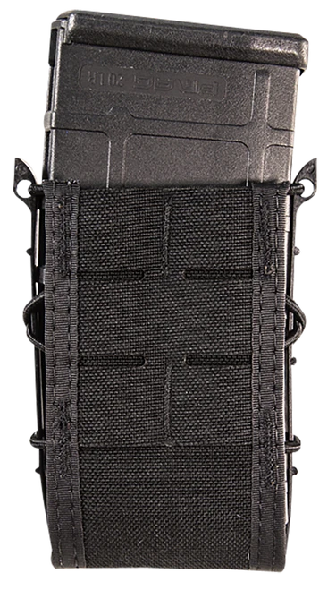 High Speed Gear 41TA00BK TACO Duty Single Rifle Mag Pouch, Black Nylon with MOLLE Exterior, Fits MOLLE & 2" Belt