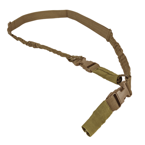 NcStar AARS21PT VISM Sling Tan Nylon Strap w/Elastic Shock-Cord 55"-72" OAL Adjustable Bungee