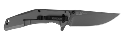 Kershaw 8300 DuoJet  3.25" Folding Clip Point Plain Gray TiCN 8Cr13MoV SS Blade Gray TiCN Stainless Steel Handle Includes Pocket Clip