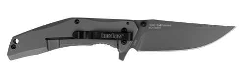 Kershaw 8300 DuoJet  3.25" Folding Clip Point Plain Gray TiCN 8Cr13MoV SS Blade Gray TiCN Stainless Steel Handle Includes Pocket Clip
