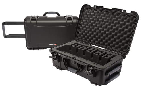 Nanuk 9356UP1 935 6 Up Pistol Case Black Polymer w/ Closed-Cell Foam Padding 22" L x 14" W x 9" H Interior Dimensions