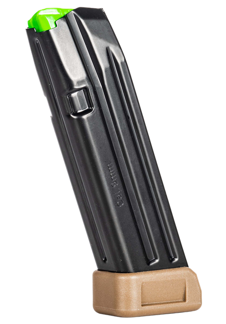 Mec-Gar MGG172005A Glock 17 20rd Extended 9mm Luger, Black Carbon Steel w/Flat Dark Earth Floorplate