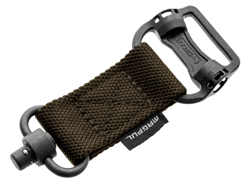 Magpul MAG519-RGR MS1/MS4 Sling Adapter made of Steel with Maganese Phosphate Ranger Green Finish, Polymer Hardware, Nylon 1.25" Webbing & Two to One-Point Design for AR-15, M4, M16, AK-Platform & AKM