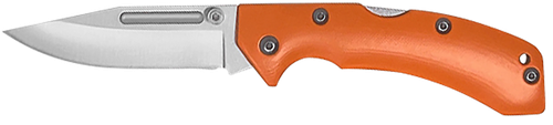 AccuSharp 712C Lockback  3" Folding Clip Point Plain Stainless Steel Blade/Blaze Orange G10 Handle Includes Allen Wrench