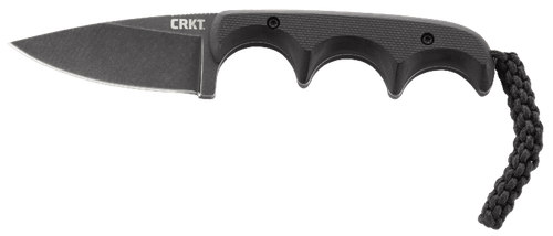 CRKT 2384K Minimalist  2.16" Fixed Drop Point Plain Black Stonewashed 5Cr15MoV SS Blade/Black G10 Handle Includes Lanyard/Sheath
