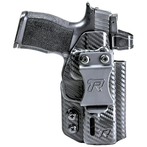 Rounded Gear RGDRUIDSIGP320CFAMBI Druid  IWB/OWB Black Carbon Fiber Kydex Fits Sig P320 Ambidextrous