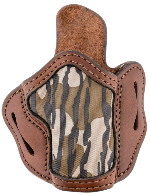 1791 Gunleather MOBH24SBRWR BH2.4S Optic Ready OWB Size 2.4S Brown/Mossy Oak Leather Belt Slide Fits FN 509/H&K VP9SK Right Hand