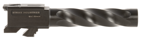 Strike Industries GBARREL19 Glock 9mm Luger Spiral Fluted Black Nitride Stainless Steel, Fits Glock 19 Gen3-5