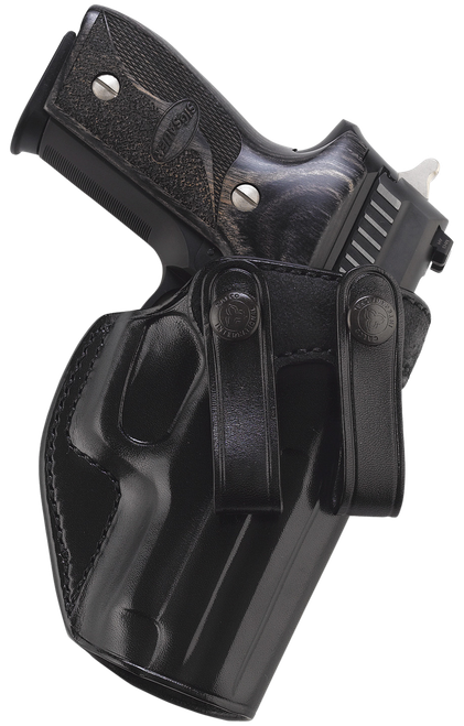 Galco SUM270B Summer Comfort  IWB Black Leather Belt Loop Fits Browning Hi-Power/Springfield SA-35/Girsan MC P35/Match Right Hand