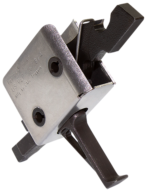 CMC Triggers 91507 Drop-In  Single-Stage Flat Trigger w/ 3.50 lbs Draw Weight & Black/Silver Finish