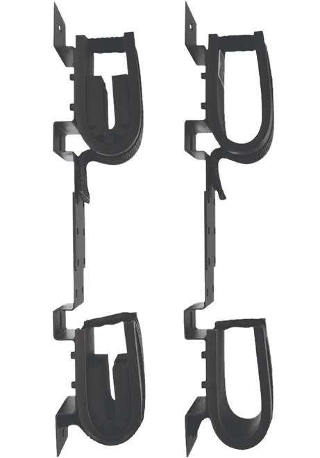 Rugged Gear 10065 Screw Mount Double Hook Black Steel Holds 2 Rifle/Shotgun