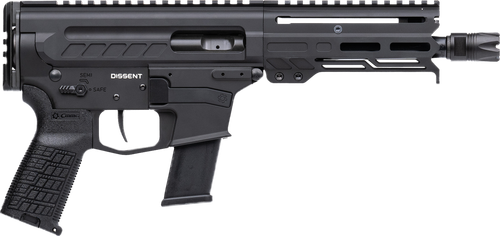 CMMG 45A4C0FAB Dissent MKG 45 ACP 13+1 6.50" Black Nitride Medium Taper Threaded Barrel, CMMG 5.5" M-LOK Handguards, Black Armor Cerakote Aluminum Picatinny Rail Receiver, CMMG Zeroed Grips