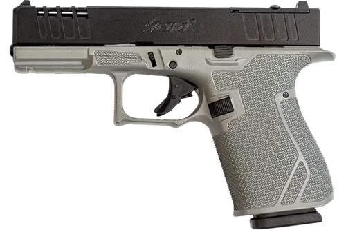 Great Lakes Firearms GL19SRK Striker  9mm 15+1 4" Front/Rear Serrations Cerakote Bull Shark Gray