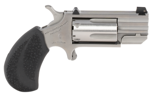 North American Arms PUGTC Pug Conversion 22 LR/22 WMR 5 Shot 1" Stainless Steel Barrel, Stainless Steel Frame, Stainless Cylinder, Black Rubber Grip, Exposed Hammer, XS Tritium Sight