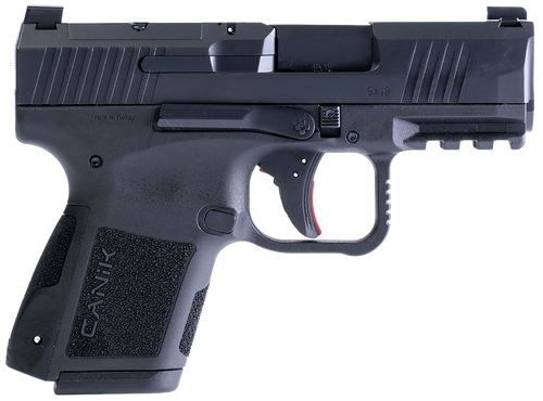 Canik HG7651N Mete MC9 9mm Luger 10+1 3.18" Black Steel Barrel, Tennifer w/Black Cerakote Optic Ready/Serrated Slide, Black Polymer Frame w/Picatinny Rail, Black Polymer Grips