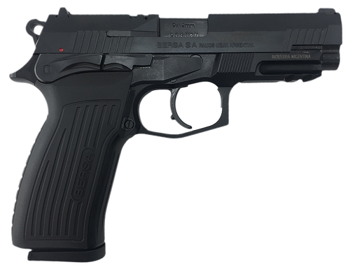Bersa TPR9M TPR  Full Size Frame 9mm Luger 17+1, 4.25" Black Steel Barrel, Matte Black Serrated Steel Slide & Aluminum Frame w/Picatinny Rail, Ambidextrous