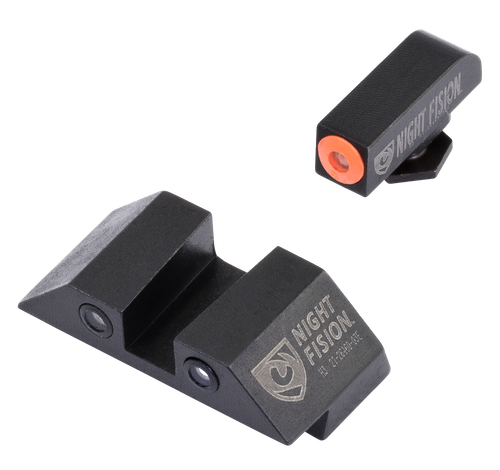 Night Fision GLK003003OGZ Tritium Night Sights For Glock  Green Tritium Orange Outline Front Sight- Green Tritium Black Outline Rear Sight Glock 42/43/43X