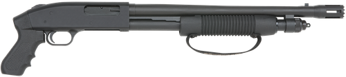 Mossberg 50697 590 Cruiser 12 Gauge Pump 3" 6+1 18.50" Matte Blued Stand-Off Breacher Barrel, Matte Blued Stainless Steel Receiver, Black Pistol Grip