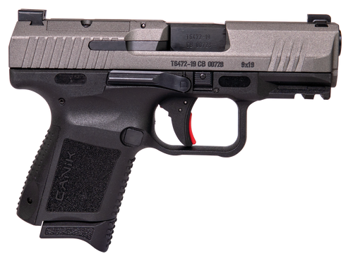 Canik HG5610TN TP9 Elite Subcompact 9mm Luger 3.60" 15+1,12+1 Black Frame with with Optic Cut Tungsten Gray Cerakote Steel Slide, Interchangeable Backstrap Grip & Picatinny Rail