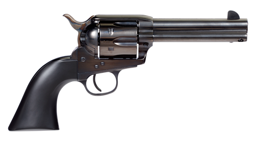 Taylors & Company 555161 Devil Anse  45 Colt (LC) Caliber with 4.75" Blued Finish Barrel, 6rd Capacity Blued Finish Cylinder, Color Case Hardened Finish Steel Frame & Matte Black Wood Grip
