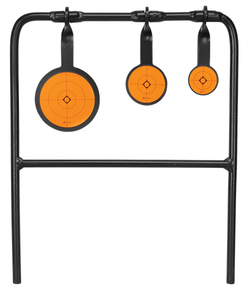 Caldwell 147072 Plink n Swing Triple Spin Target Rimfire Pistol/Rifle Steel Black/Orange Impact Enhancement Motion 1.75"/2.5"/3.5"