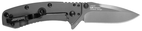 Kershaw 1555TIX Cryo  2.75" Folding Drop Point Plain Gray TiN 8Cr13MoV SS Blade Gray PVD Stainless Steel Handle Clamshell Packaging
