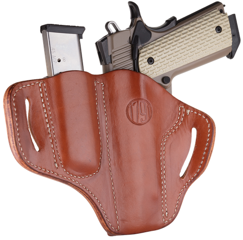 1791 Gunleather BH1M1CBRR BH1M1 Combo OWB 01 Classic Brown Leather Belt Slide Fits 4-5" 1911