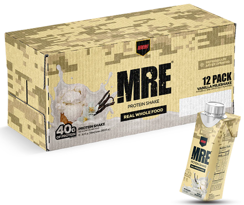 Redcon1 RC1MRERTDVM12 MRE Ready to Drink Vanilla Milkshake 14 oz, 12pk