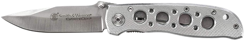Smith & Wesson Knives CK105HCP Extreme Ops  3.22" Folding Drop Point Plain 7Cr15MoV SS Blade Aluminum Handle Includes Pocket Clip