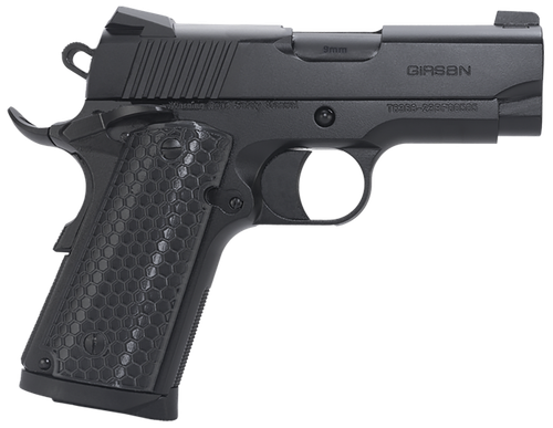 EAA GIRSAN 392050 MC1911 SC Untouchable Sub-Compact Frame 45 ACP 6+1 3.40"  Black Steel Barrel, Black Serrated Steel Slide & Frame w/Beavertail, Black Polymer Grip